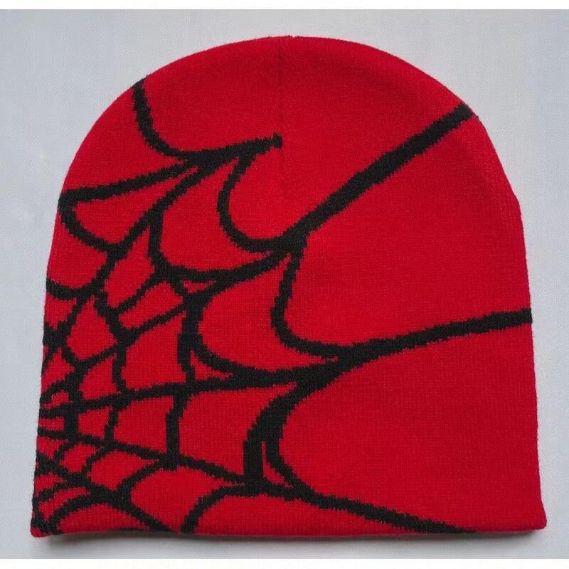2023 New Men's and Women's Jacquard Letter Casual Hat Autumn and Winter Warm Knitted Spider Web Hat Hallowmas Christmas Gift