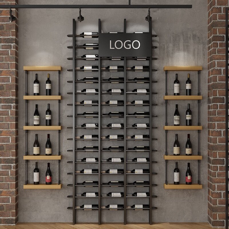 ตู้ที่วางของในตู้ไวน์ขวดวิสกี้แบบกลับด้านเป็นเอกลักษณ์สำหรับร้านอาหารการค้าแบบอุปกรณ์บาร์