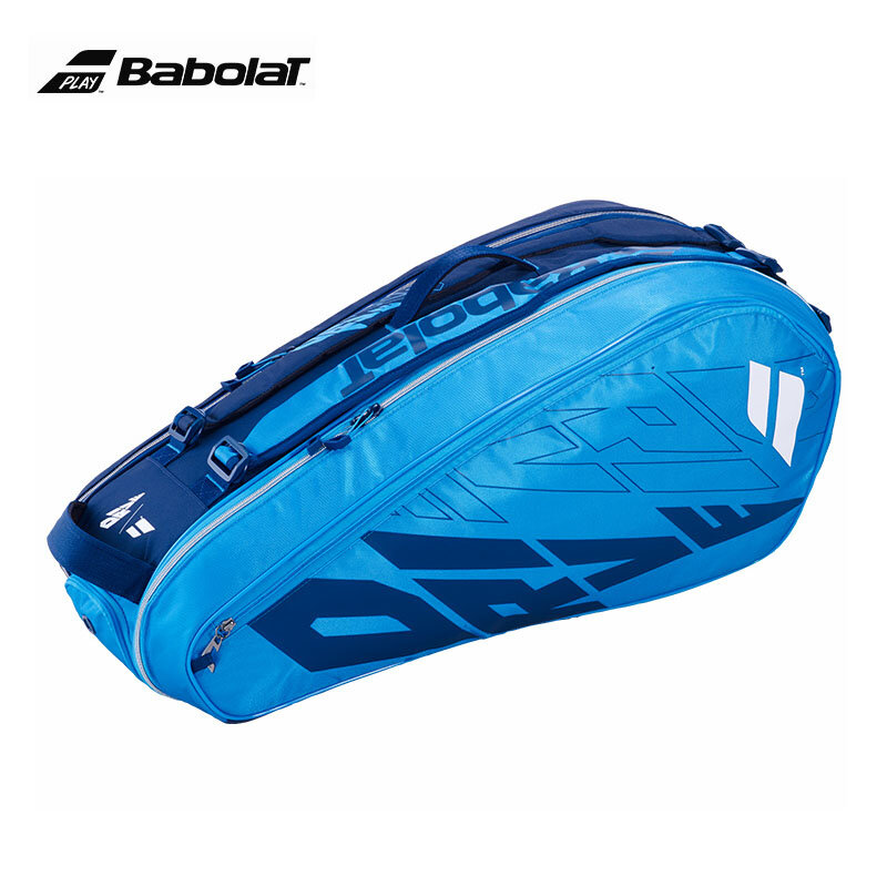 Tas Tenis Babolat Seri Drive Murni 6-Pack Tas Penyimpanan Aksesori Sepatu Ransel Raket Tenis Model Bintang Olahraga Multifungsi