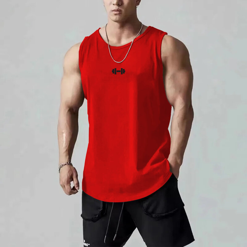 Summer Tank Top Mens Gym Fitness Training Clothing Quick Dry Silm Fit Bodybuilding Sleeveless Shirts Men Fashion Basketball Vest