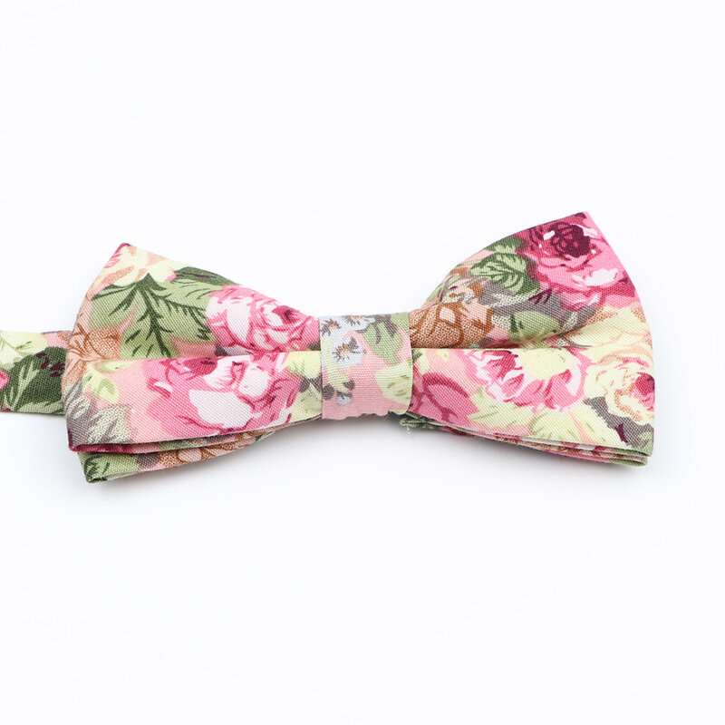 New Colorful Floral Bow Ties Fashion Cotton Print Bowtie Neckties For Kids Chlidren Boy Wedding Party Suits Butterfly Cravats
