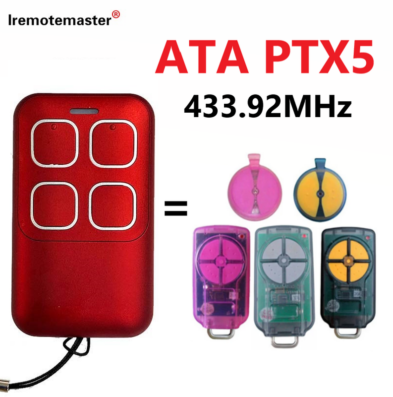 Совместим с ATA PTX5 PTX-5, управление гаражными дверями Triocode BND Tritran CAD TB6, передатчик с дистанционным управлением 433,92 МГц