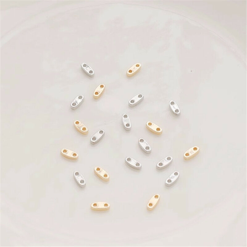 14 Karat Gold gefüllte farb haltende weiße k Doppel loch flache Abstands halter Perlen 2*5mm Abstands halter Armband Halskette DIY hand gefertigte Accessoires