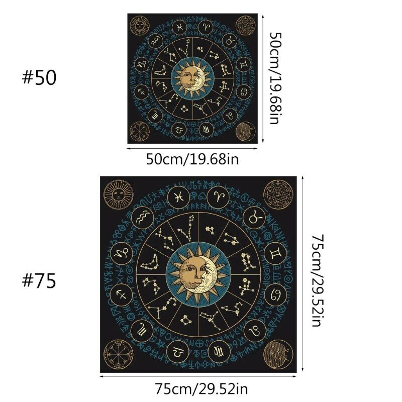 Tarot Tablecloth Soft & Durable Table Cover Stylish Tarot Reading Mat Discover the Fascinating World of Fortune Telling