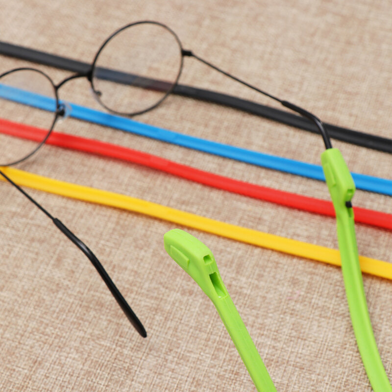 Correa elástica de silicona para gafas para niños y adultos, cordón de banda deportiva, soporte para gafas de sol, cordones antideslizantes, accesorios para gafas, 1 unidad