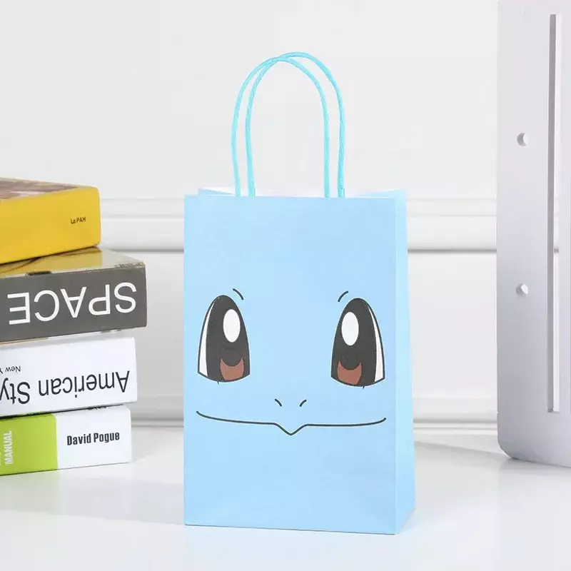 Cartoon Kawaii Pokemon Holiday Gifts Pikachu Candy Paper Bag Favorite Top Packaging Event Party Festive Supplies Home Garden