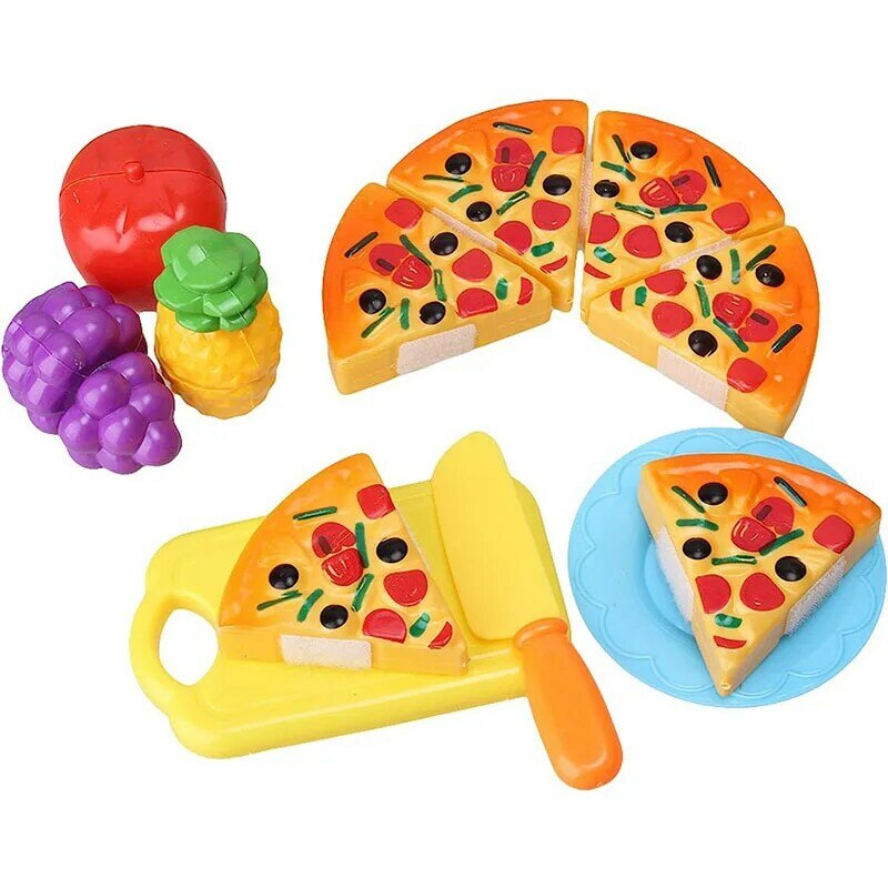 Children Pretend Play Food Toys for Kids Kitchen Set Playset Cut Food Fruits Vegetables Toys Christmas Birthday Gift for Toddler