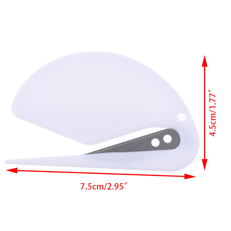 2Pcs / Lot Plastic Mini Letter Opener Mail Envelope Opener Safety Paper Guarded Cutter Blade Office Equipment