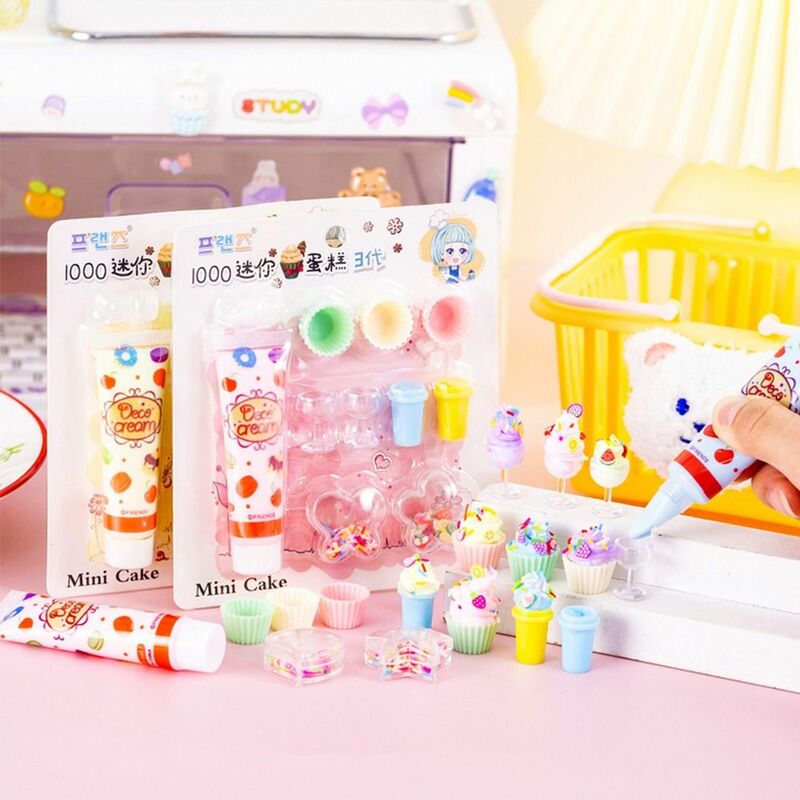 10 sztuk/zestaw krem symulacyjny dla dzieci lodowy deser wykonanie ręcznie robionego modelu ciasta DIY zestaw rozrywki rekreacyjnej małe zabawki