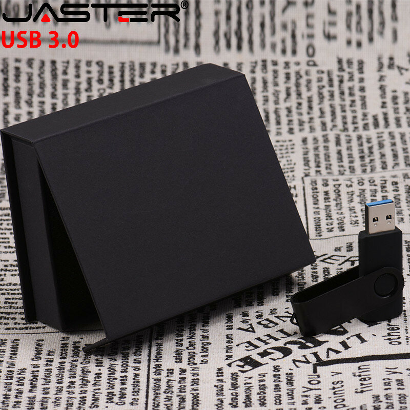 Memoria USB 3,0 giratoria blanca con logotipo personalizado, pendrive con llavero, 32GB, 8GB, 16GB, 4GB, regalo, 1 piezas