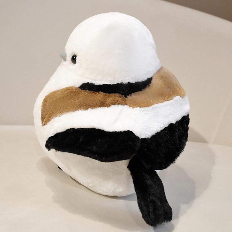 Stuffed Bird Toy Stuffed Children Tilted Head Titmouse Doll Soft Animal Throw Pillow For Boys & Girls Sofa Bed Couch Decoration