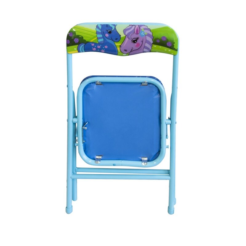 Mesa y sillas de poni para interiores, multicolor, edades de 3 a 6 años, 24 "x 24"