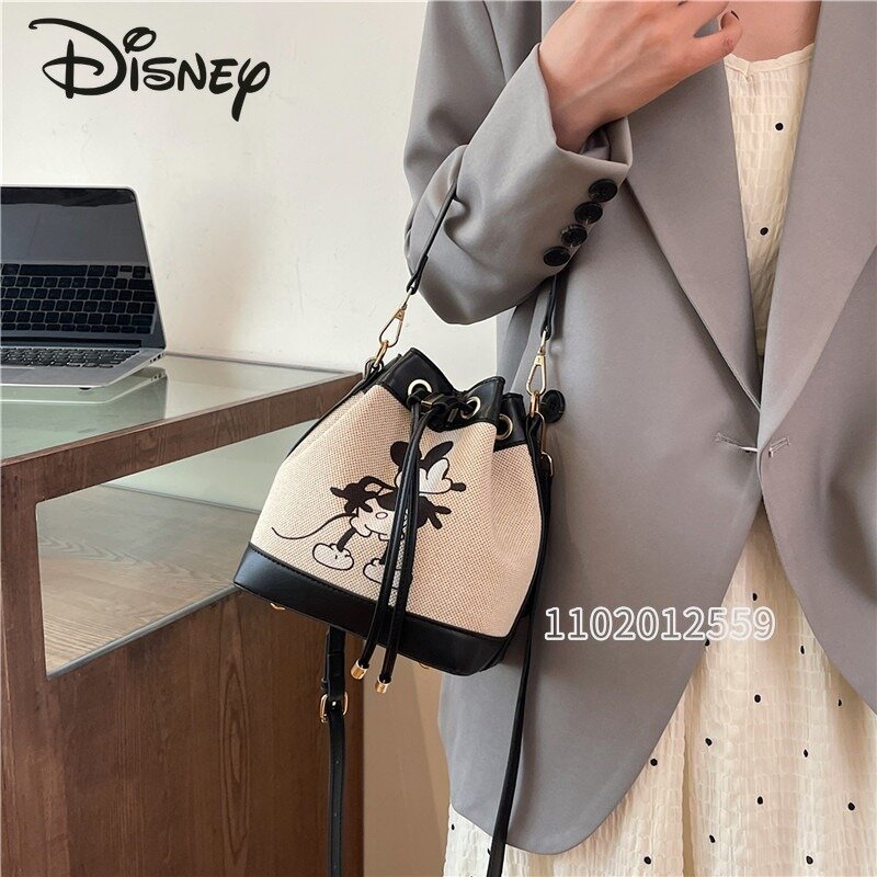 Новая женская сумка через плечо Disney с Микки, Милая женская сумка с мультяшным рисунком, модная трендовая женская сумка большой емкости высокого качества