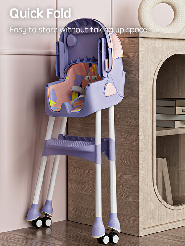 Детский высокий стул PANGDUBE для еды, откидывающееся кресло для младенцев, стул для еды с нагрудником и кишечником, детское кресло для кормления
