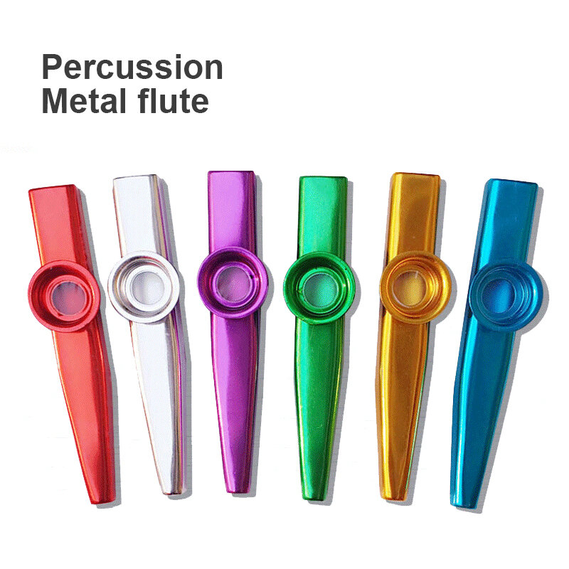 Nieuwe Metalen Kazoo Lichtgewicht Draagbaar Voor Beginner Fluit Instrument Muziekliefhebbers Houtblazers Instrument Goede Metgezel Voor Gitaar