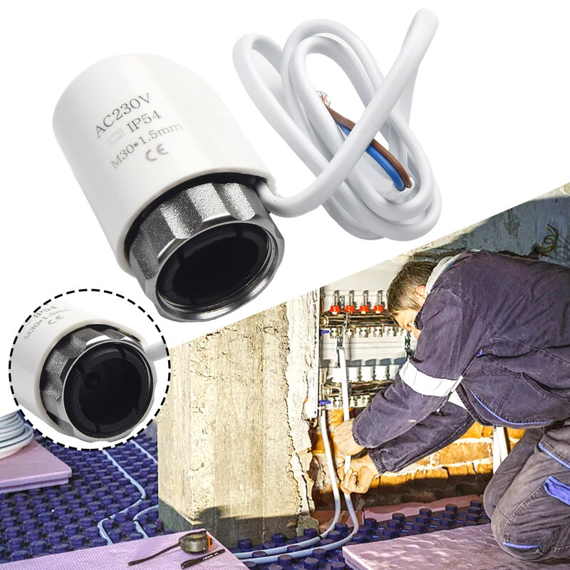 Actuador térmico eléctrico para calefacción de suelo, válvula de radiador, 110N, AC230V, M30 x 1,5mm