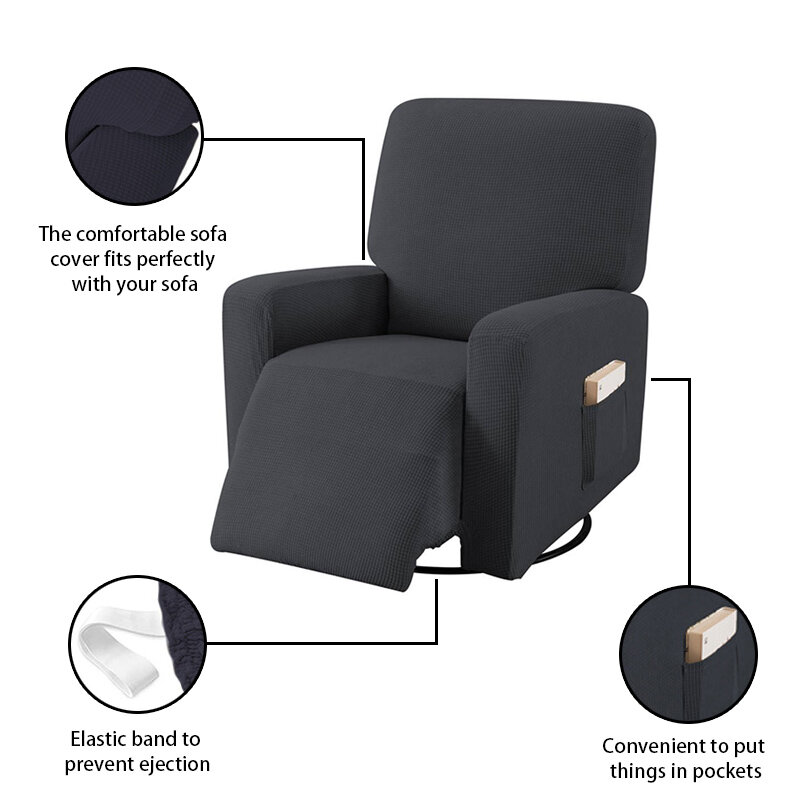 Knitted Elastic Recliner Sofa Cover Armchair Sofa Protector Lazy Boy Relaxing Armchair Stretch Couch Covers For Living Room