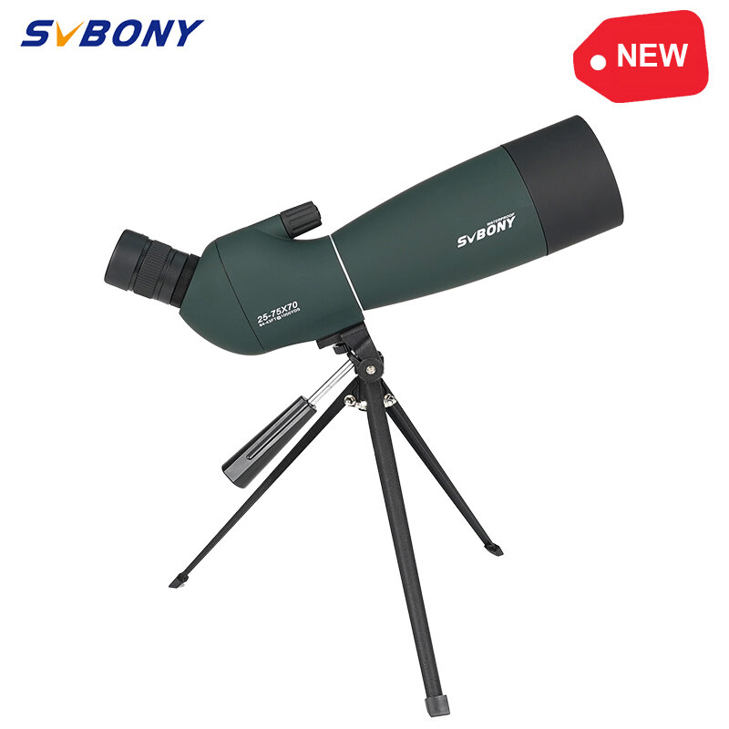 SVBONY-telescópio à prova d'água com tripé para fotografar, Spotting Scope, Monóculos Bak4 FMC, Camping Equipment, SV28 PLUS, 50, 60, 70