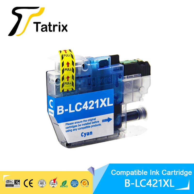 Tatrix Hoge Capaciteit Lc421xl Lc421 421xl Compatibele Inktcartridge Voor Broer DCP-J1050DW MFC-J1010DW DCP-J1140DW Printer