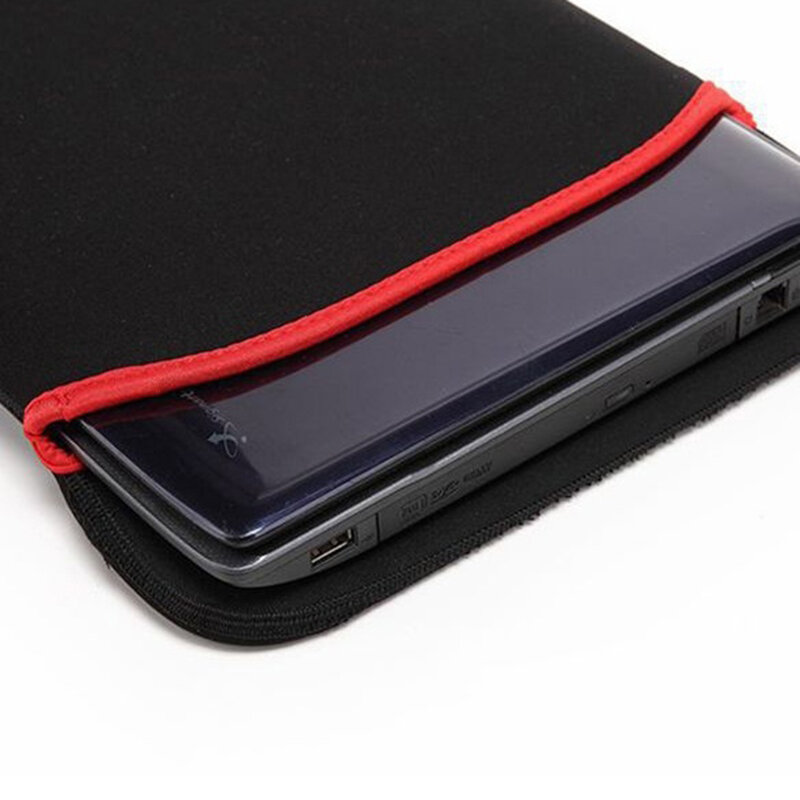 Sac de rangement imperméable en néoprène épais pour ordinateur portable, doublure GT, table, poudres noires, 20cm x 27.5cm