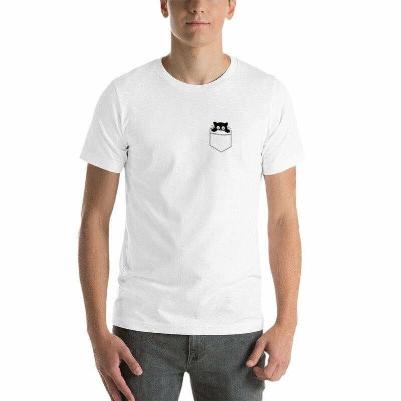 Nieuwe Kat In Een Zak T-Shirt Grappige T-Shirt Grappige T-Shirts Esthetische Kleding Sneldrogende T-Shirt Mannen T-Shirts