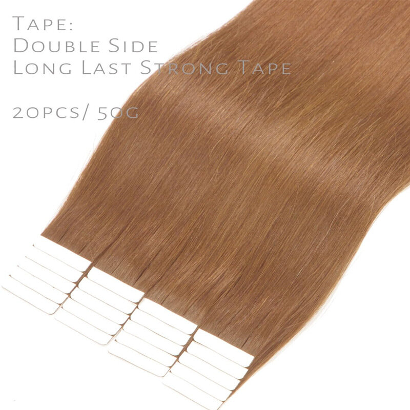 Pita dalam ekstensi rambut manusia Balayage pirang Remy rambut menyesuaikan warna rambut lembut kulit pakan lurus mulus pita rambut dalam rambut