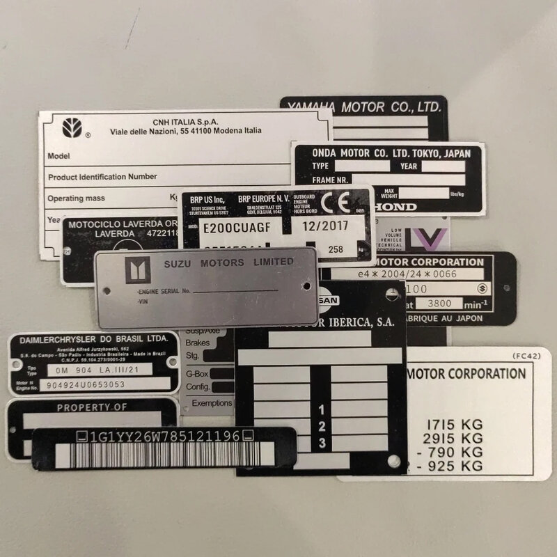 Pedido especial para placa VIN de aluminio, no haga su pedido hasta que haya comprobado con el camión de datos de la etiqueta de identificación en serie de EE. UU.