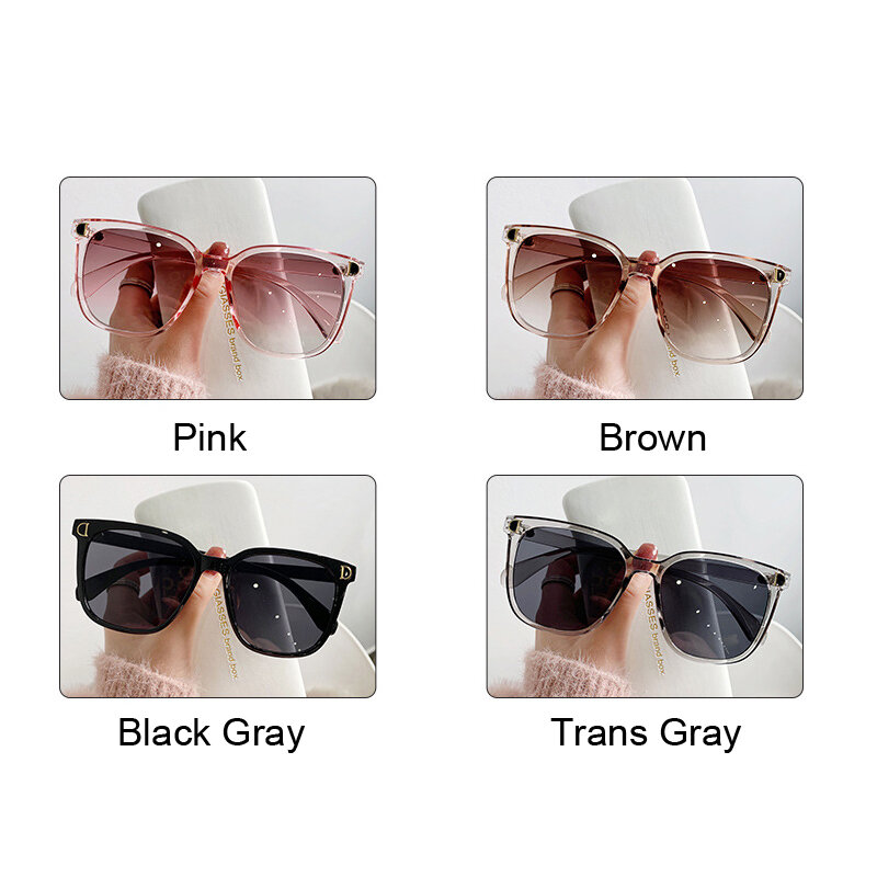Солнцезащитные очки женские большого размера, модные брендовые дизайнерские винтажные солнечные очки в квадратной оправе с градиентными линзами