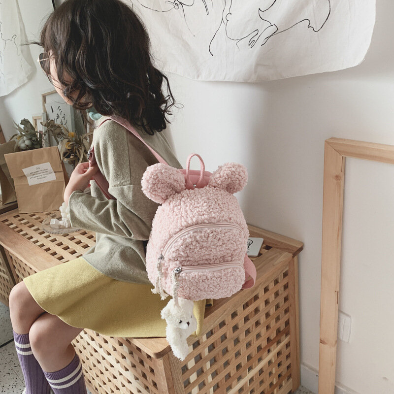 Zwierzęta kreskówkowe przedszkolna torba dla dzieci króliczek pluszowe urocze plecak dla dziewcząt słodka torebka na monety prezent urodzinowy dla dzieci