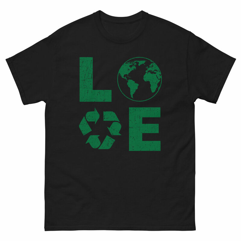 Earth Day T-Shirt recyceln Wieder verwendung Save Planet Baumwolle T-Shirt