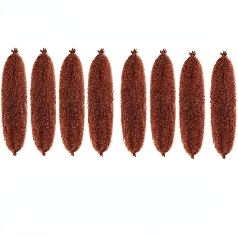 16-дюймовые Имбирные плетеные волосы, 8 упаковок, предварительно разделенные Пружинные афро твист
