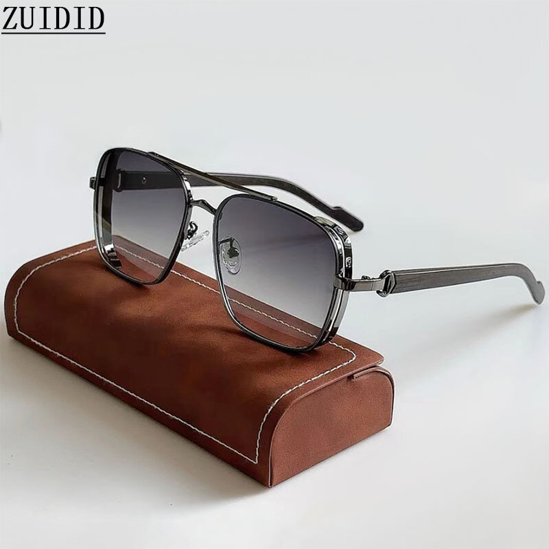 2023 occhiali da sole per uomo occhiali da sole quadrati donna Trendy Luxe occhiali moda Vintage Retro Steampunk Shades Gafas De Sol Hombre