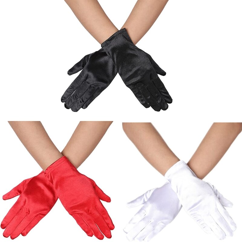 Short Gloves for Formal Event Party Costume Gloves Elegant Wedding Gloves Adult Unisex Stage Performances Hand Gloves