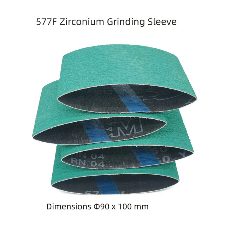 금속 연마 밴드용 샌딩 벨트, 연마기 지르코늄 그라인딩 슬리브, Z/A 577F, 100x283mm, 4 개