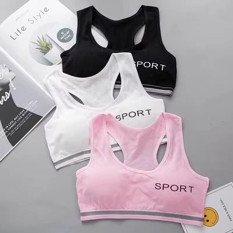 Free Size Girl Baby Bra with Changeable Foam Sport Assorted Color