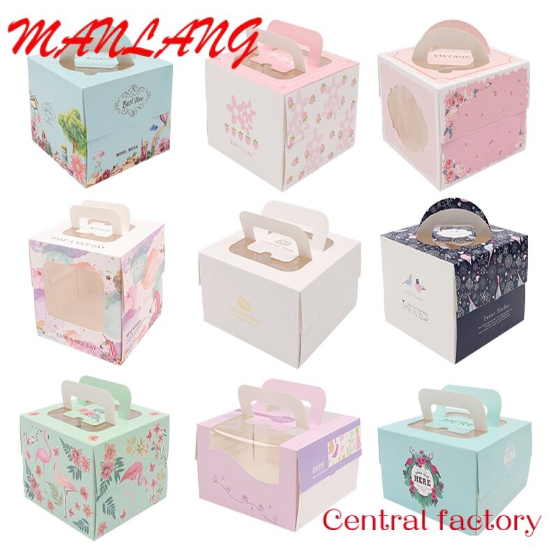 Custom  Custom Size Logo Wedding Food Box Packaging With Cake Board Birthday Cake Box