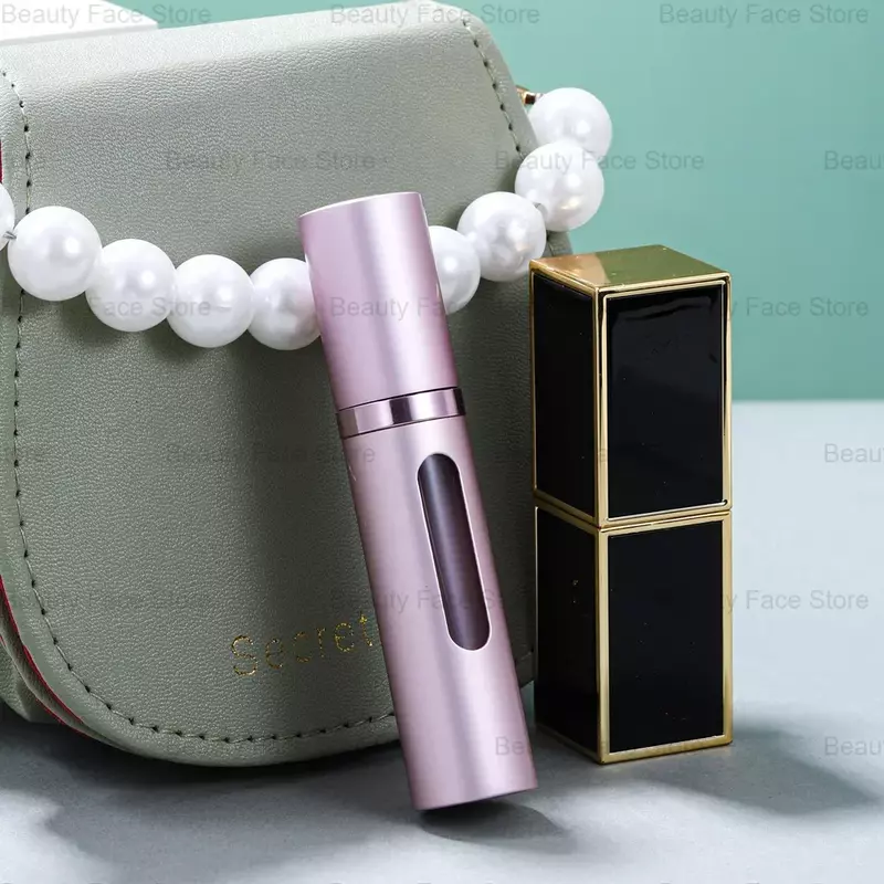 Botol parfum kaca isi ulang 5/8ml dengan pompa semprot aroma portabel perjalanan wadah kosong kosmetik Mini botol semprot Atomizer