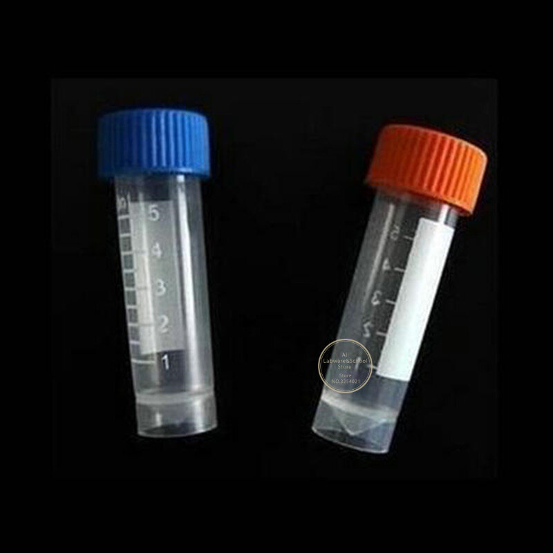 50Pcs 100Pcs 200Pcs 300Pcs 500Pcs 5Ml Cryovial Plastic Test Tubes Cryo Flacon Bevriezing Buis koude Opslag Buis Met Pakking