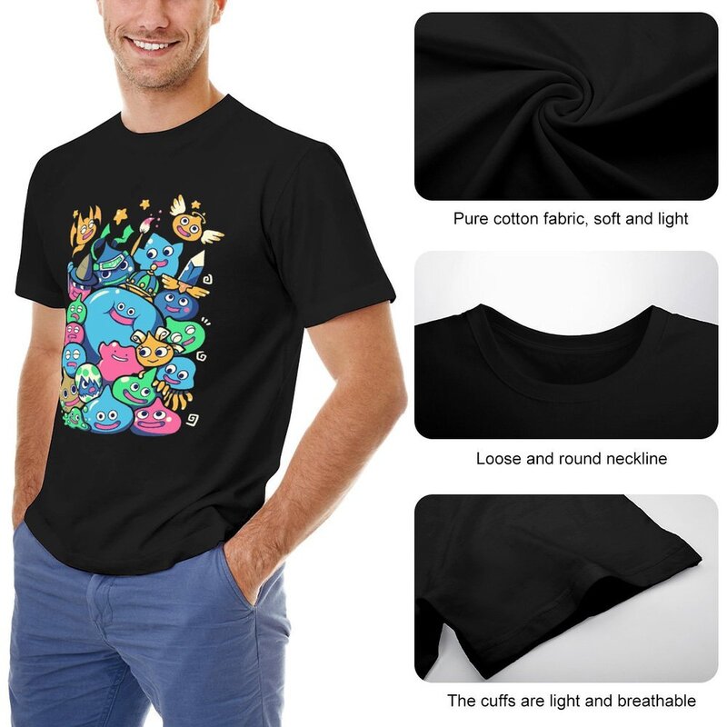 슬라임 파티 사진 티셔츠, 하라주쿠 캠페인, 재미있는 노벨티 티셔츠, 프리미엄 피트니스, 미국 사이즈 판매