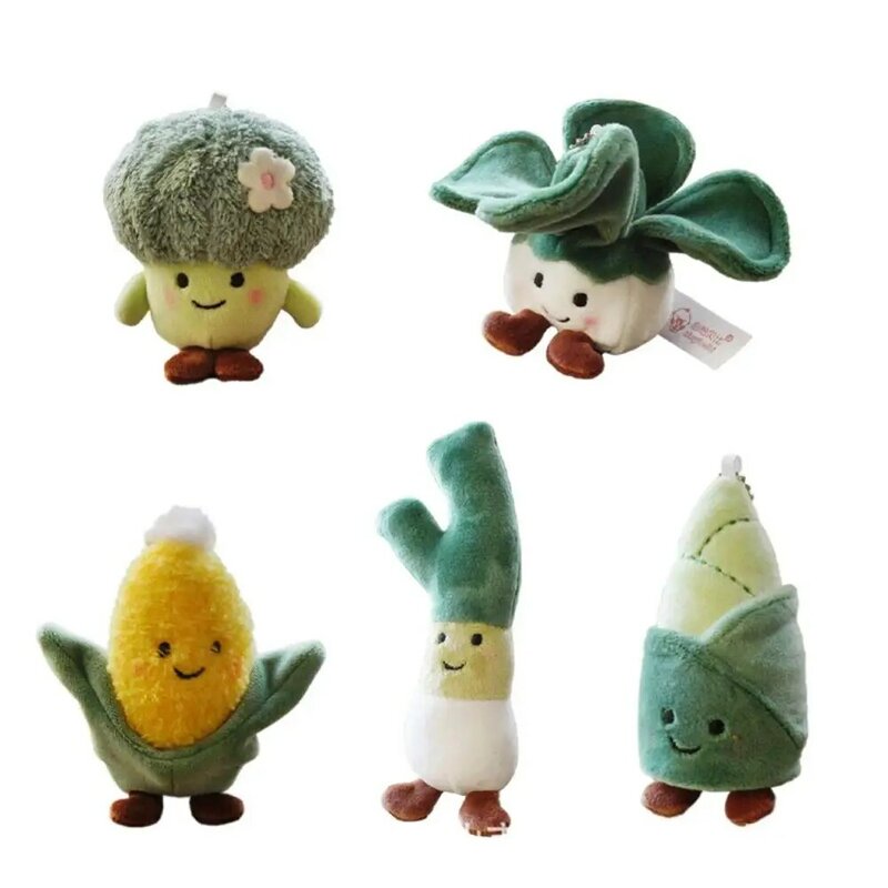 Plush Key Buckle Cabbage Korean Style  Key Holder Vegetable Pendant Plush Toy Pendant Women Key Chain Stuffed Plush Doll Toy