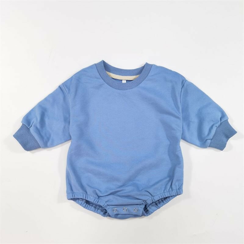 Bodysuit casual de manga comprida bebê macacão infantil de algodão menina recém-nascido de cor sólida Onesie, roupas de criança nova, outono, 2023