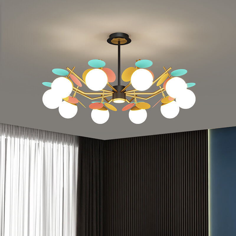 Nordic Living Room Chandeliers Post-modern Dining Bedroom Ceiling Decoration Lamps Creative Modern Minimalist LED Lighting Light