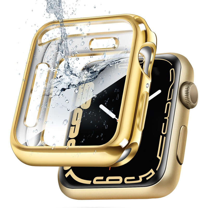 Cover in TPU per apple watch case series 9 8 7 6 5 4 3 SE 41mm 45mm proteggi schermo per apple watch band accessori