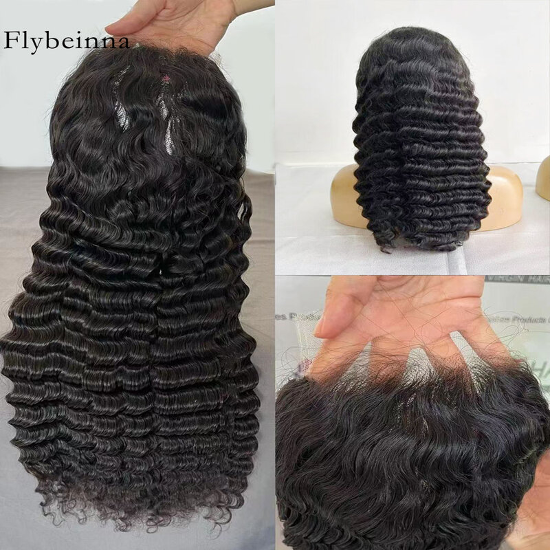200% peruka czołowa z głęboką falą 13x6 HD peruki typu Lace Front dla kobiet brazylijskich włosów z przezroczystą koronką z przodu ludzkich włosów