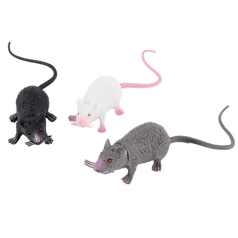 Juguete de utilería de Halloween de broma práctica, modelo de ratón falso Tricky, decoración de fiesta