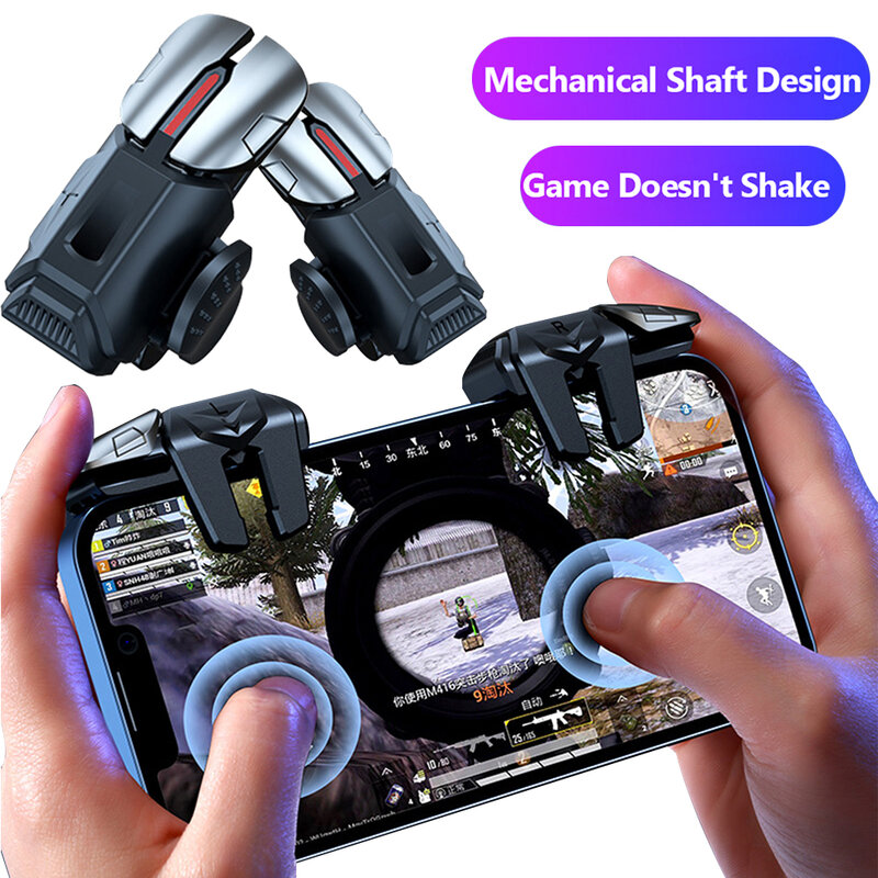 Геймпад G21 мобильный телефон, игровой джойстик с 6 пальцами для стрельбы, L1 R1, кнопкой клавиши и кончиками пальцев, подходит для PUBG