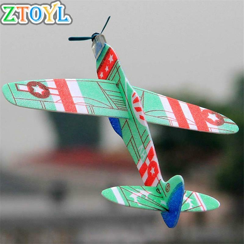 Random Color 1PC 19cm Hand Throw Flying Glider Planes EPP Foam Airplane Mini Drone Aircraft Model Toys For Kids