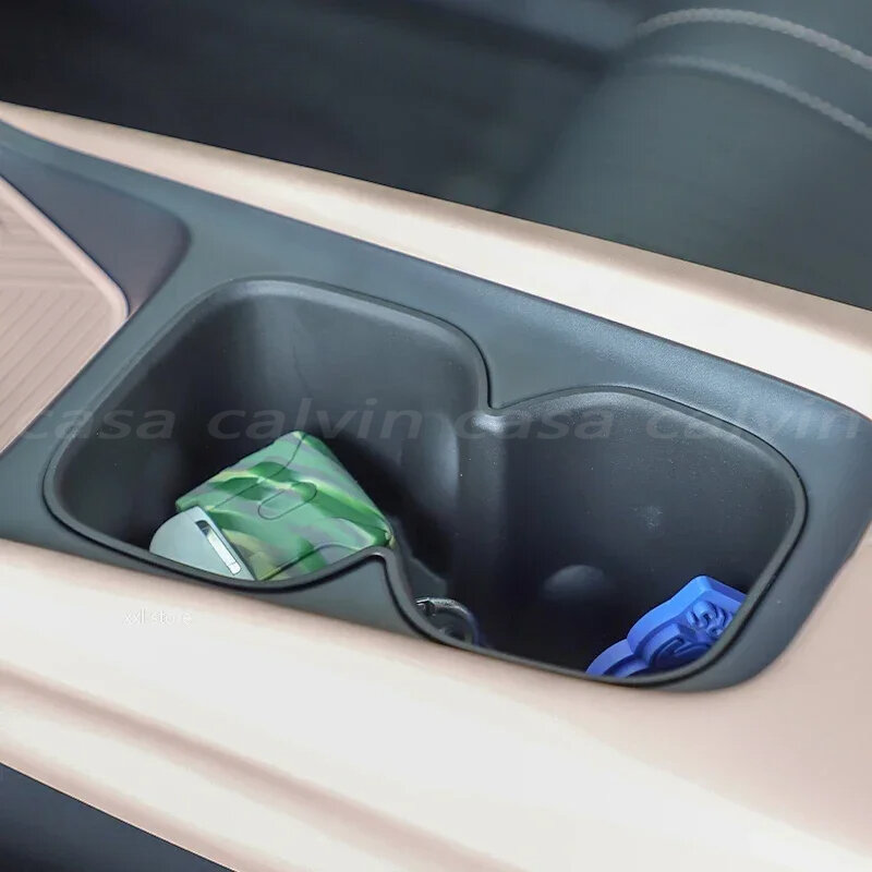 Per BYD Seagull Car Water Cup Holder Storage Box Pad antiscivolo porta bevande fisso scatola della spazzatura accessori interni Auto