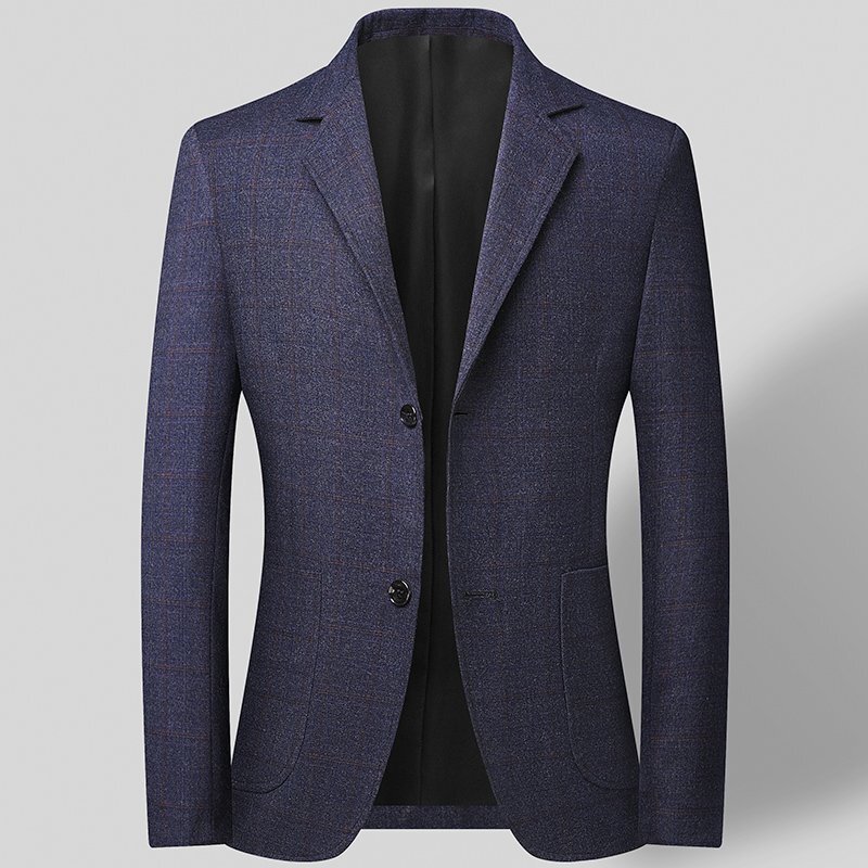 Новый весенний мужской Универсальный Модный высококачественный клетчатый костюм деловой простой и высококачественный DY5801