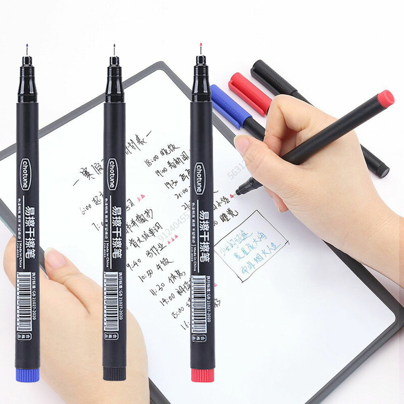 1/3 sztuk 0.5mm łatwe wymazywanie Art markery długopisy kasowalna Marker do białych tablic biuro szkoła spotkanie rekord piśmienne bardzo cienkie wskazówka